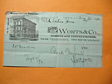 1890 Worts & Co. - Bakers , Oswego, N.Y. Business Invoice picture