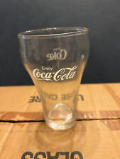 Vintage 1970s White Logo Enjoy Coca-Cola Coke Clear  Drinking Glass - Lot of 8 picture