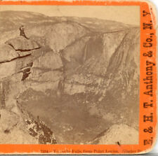 CALIFORNIA, Yosemite Falls from Point Louisa--Anthony Stereoview H85 picture
