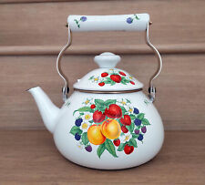 LENOX ORCHARD Vintage  Enameled Kettle Teapot Teakettle VERY RARE picture