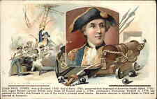 American Revolution John Paul Jones Cannon Solider c1910 Vintage Postcard picture