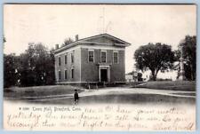 1905 BRANFORD CONNECTICUT CT TOWN HALL ROTOGRAPH ANTIQUE POSTCARD picture