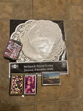 Vintage Play cards Full Decks With New Paper Doilies For Craft And Junk Journal picture