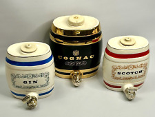 X3 Wade England Pottery Royal Victoria Decanters Scotch, Cognac, Gin Vintage Set picture