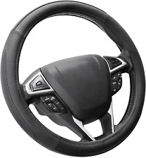 SEG Direct Car Steering Wheel Cover for Prius Civic 14-14.25 Inch, Black Microfi picture