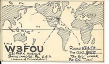 QSL 1957  Swarthmore PA   radio card picture