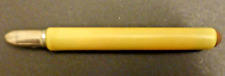 Vintage Celluloid Bullet Pencil Eraser Yellow 3 3/4