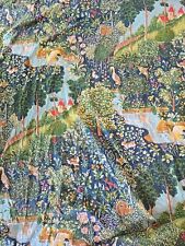 Vtg Burlington Landscape Twin Size Fitted All Over Print 55x89 USA picture