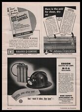 1946 Mine Safety Appliances Pittsburgh MSA Skullgards Edison Cap Lamps Print Ad picture
