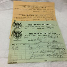 4 Vintage 1908 Billing The Heyman Milling Co. Roller Chief Sandusky Ohio picture