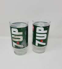 7 Up Vintage Wet & Wild Pair Uncola Drinking Glasses picture