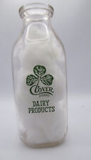 Clover Brand Dairy Products, Quart Bottle- Square, Green, RMBCollectables picture