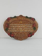 Home Blessings Resin Plaque Rustic Vintage picture