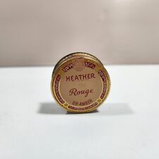 VINTAGE HEATHER OR-AMBER ROUGE TIN 1950s Cosmetic Case Vanity Retro Pin Up picture