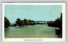 Chicago IL-Illinois, High Bridge & Lagoon, Antique Vintage c1908 Postcard picture