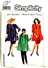 EASY SIMPLICITY PATTERN 8757 1980'S MATERNITY FASHIONS FLARED TOP PANTS SKIRT 10 picture