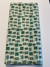 Vintage Cotton Fabric TAVERN BAR SIGNS on MINT Green Background 4 Yards X 38” W picture