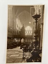 Postcard Choir Chester Cathedral Church Judge Hastings England RPPC Real Photo  picture