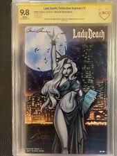 Lady Death Extinction Express #1 CBCS SS 9.8 triple signed Pulido, Moore, Rich picture