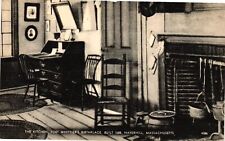 Vintage Postcard- THE KITCHEN, POET WHITTIER'S BIRTHPLACE, HAVERHILL, MA. 1960s picture