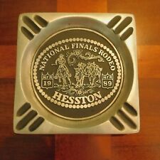 VTG. 1989 NFR NATIONAL FINALS RODEO HESSTON ASHTRY / #7 AWARD BELT BUCKLE DESIGN picture