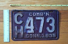 Vintage 1935 License Plate CH 473 picture