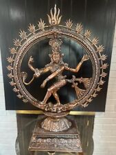 Dancing Shiva Nataraja Statue 36” Brass Hindu God for Yoga Studio, Home, Outdoor picture