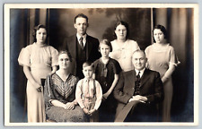 RPPC Postcard~ Well Dressed Family Studio Portrait~ Marked 1936 picture
