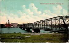 1913. FIRST AVE. BRIDGE. STERLING, ILL. POSTCARD. PL5 picture