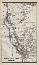 1918 Northwestern Pacific Railroad Map Vintage Railway Map 1703 picture