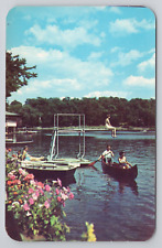 Scene at Saylor's Lake, Saylorsburg in the scenic Pocono Mountains Postcard 2939 picture