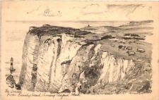 PENCIL SKETCH PORTCARD THE DOWNS BEACHY HEAD SEAFORD HEAD EASTBOURNE picture