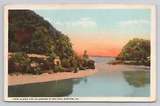 Postcard View Along The Delaware At Weygat Easton Pennsylvania c1920 picture