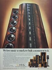 Vintage Print Ad 1990 Infinity Regerence Standard Speaker System **See Descr** picture