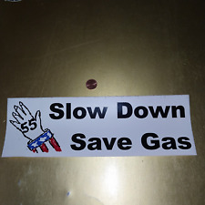VINTAGE SLOW DOWN BUMPER Sticker / Decal ORIGINAL OLD STOCK picture
