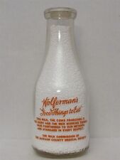 TRPQ Milk Bottle Wolferman Dairy Kansas City MO JACKSON COUNTY MEDICAL SOCIETY picture