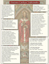 Traditional Catholic Prayers Spanish, LAMINATED 8.5x11 inch Print picture