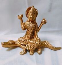 Brass  5.5 inches  ganga Maa Statue Hindu Goddess Usa Seller Fast Ship picture