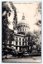 c1930's State Capitol Statue Atlanta Georgia GA Unposted Vintage Postcard picture