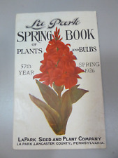 1926 La Park, Pennsylvania Seed and Plant Company Flower Catalog picture