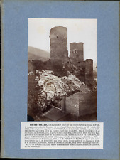 France, Rochetaillée, Château Fort vintage print print print print period 31x23 picture
