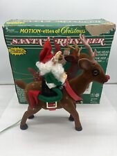 Motionettes Christmas Animated Rudolf Santas Reindeer Head Rotate Red Nose Works picture