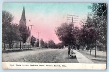 Mount Horeb Wisconsin Postcard East Main Street Looking West Exterior View c1910 picture