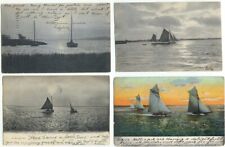 Sailboats Lot of 4 Old Postcards picture
