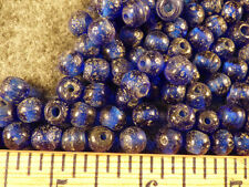 10 Huron Indian Cobalt Blue Glass Old Style Trade Beads w/Patina Fur Trade 1800s picture