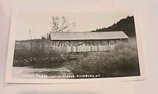 Vintage Pittsburg New Hampshire Covered Bridge RPPC Postcard picture