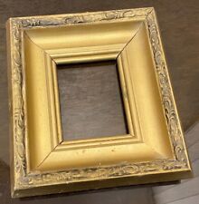 Vintage Soviet Union - Wood and Gesso Frame gold painted, USSR 23 x 20 cm, 1950s picture