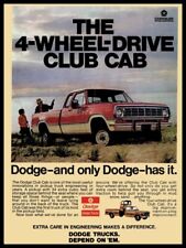 1974 Dodge 4WD Club Cab Pickup Truck Metal Sign: 9x12