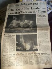 July 21 1969 Washington Post Newspaper Eagle Has Landed Two Men Walk On Moon picture