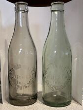 2 1910-20 American Mineral Water Co Inc Soda Bottles St Louis Crown Top Embossed picture